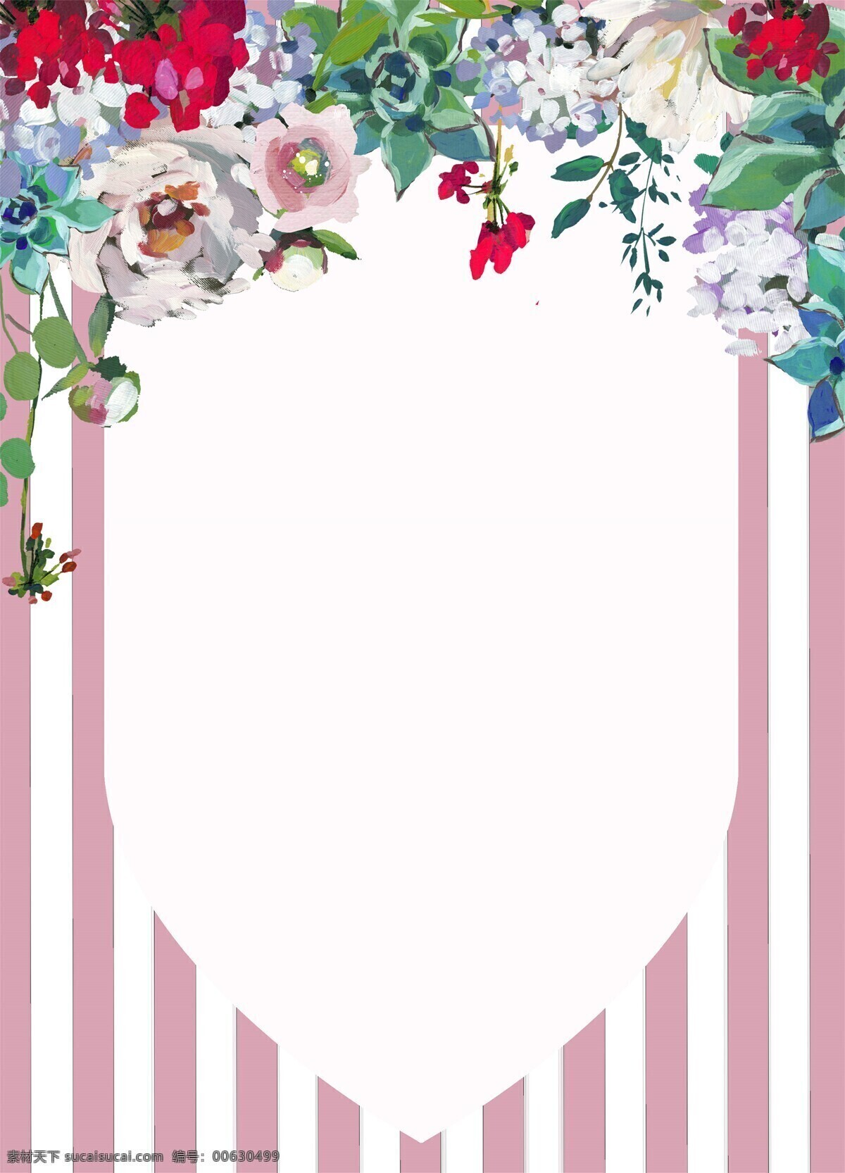 手绘 婚礼 花墙 背景 图案 白色小花 背景素材 粉红色 红色花卉 玫瑰花 水彩