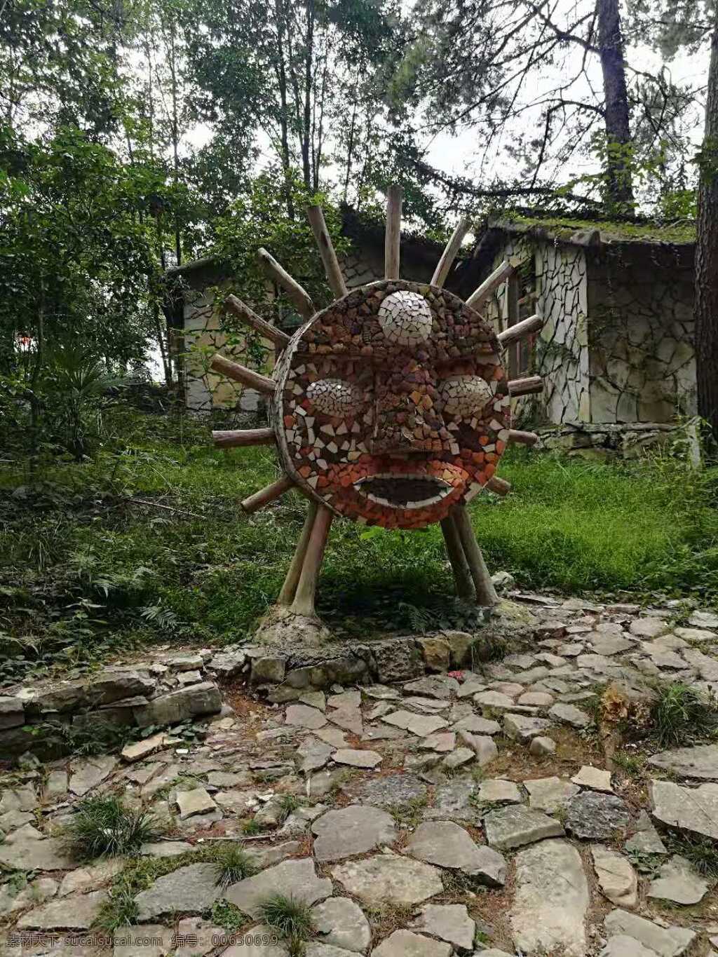 太阳神 木石雕塑 景观 抽象艺术 个人摄影 花溪 夜郎谷 宋氏古堡 旅游摄影 国内旅游