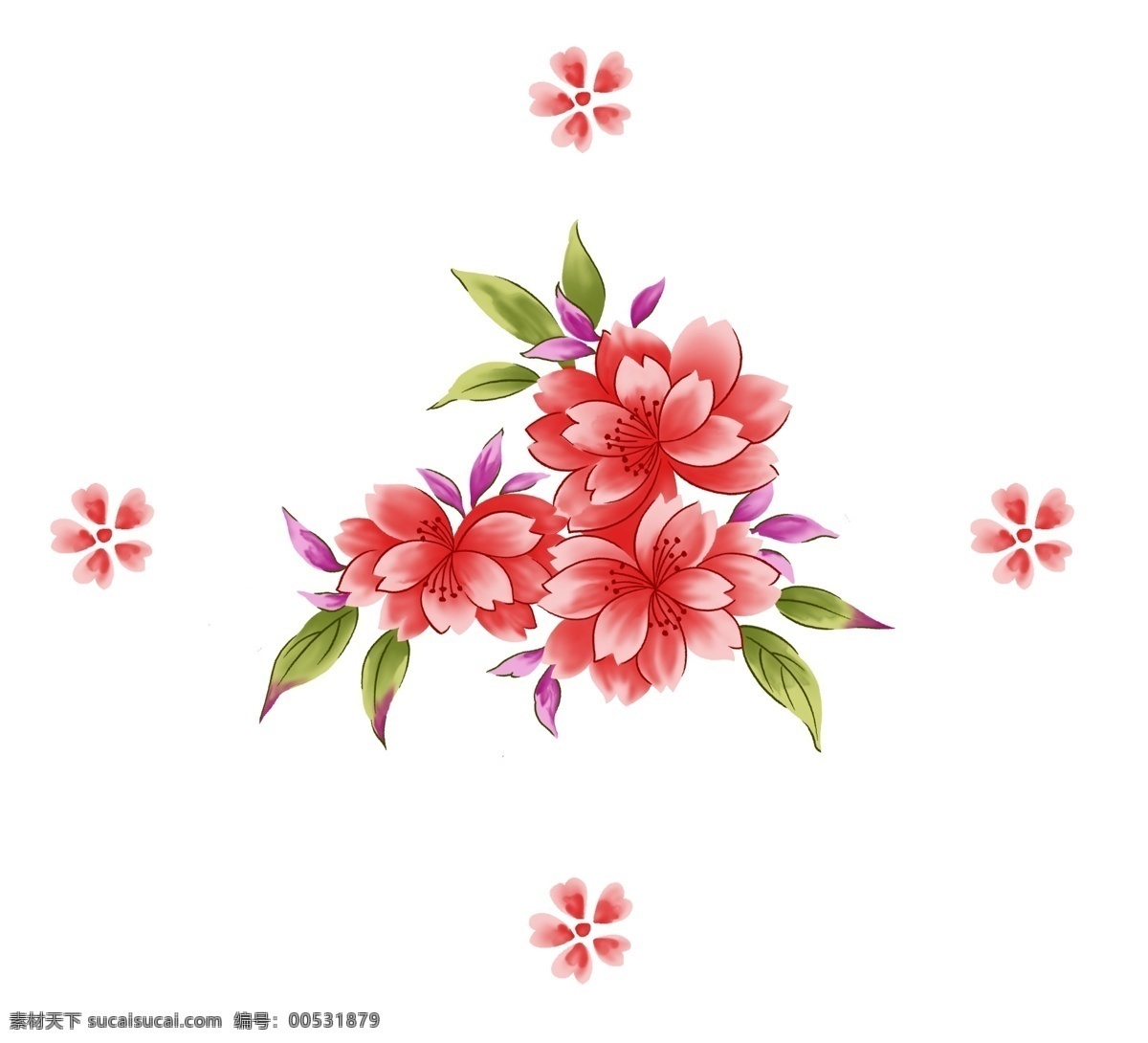 韩国 手绘 花卉 文件 psd源文件
