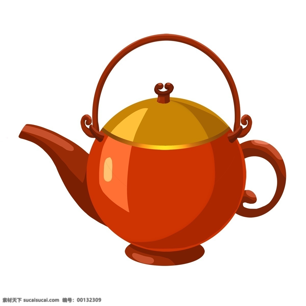 手绘 茶具 茶饮 元素 免 抠 陶瓷 茶壶