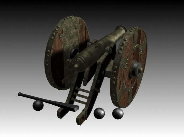 古代 大炮 道具 模型 3d模型素材 游戏cg模型