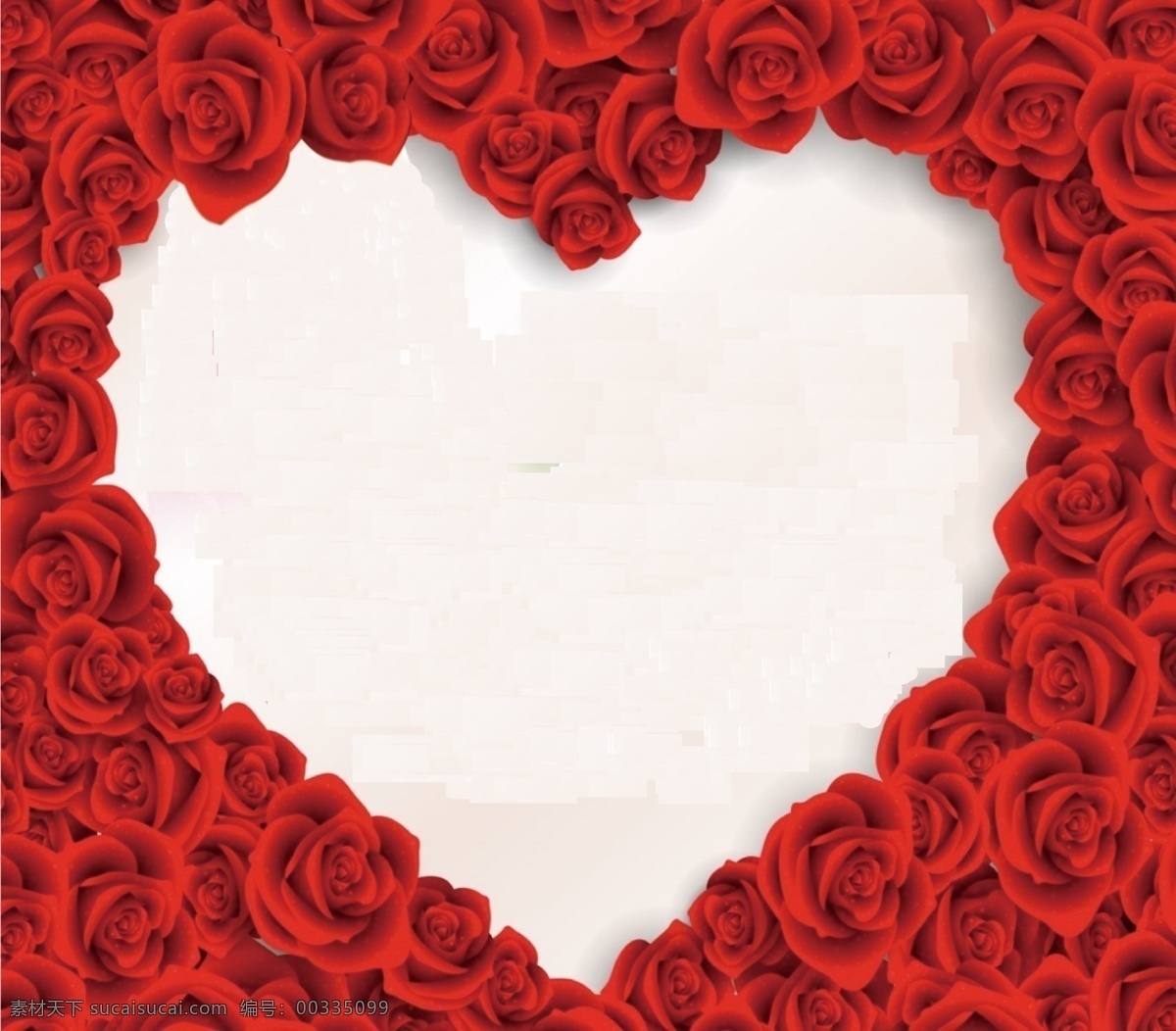玫瑰 组 合成 心 包含 满满 爱 心形 浪漫 喜庆 白色