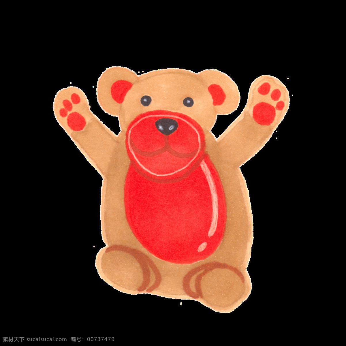 泰迪 小 熊 透明 可爱 公仔 布偶 透明素材 免扣素材 装饰图案