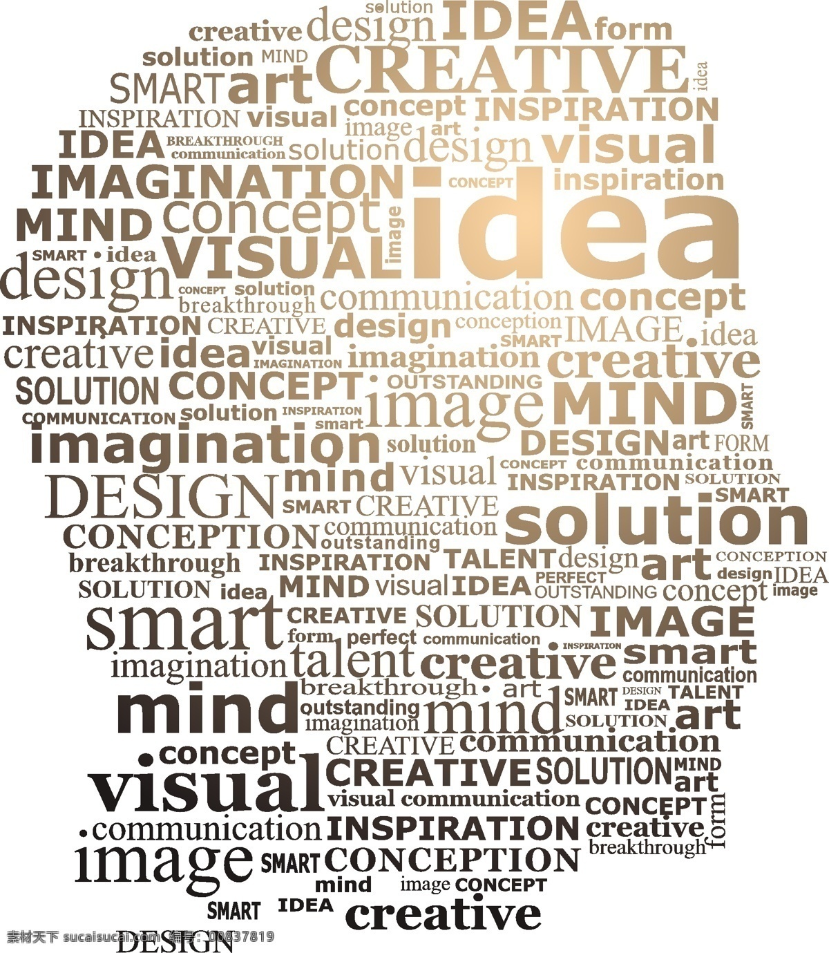 大脑创意思维 大脑 创意思维 创新思维 生活百科 矢量素材 白色