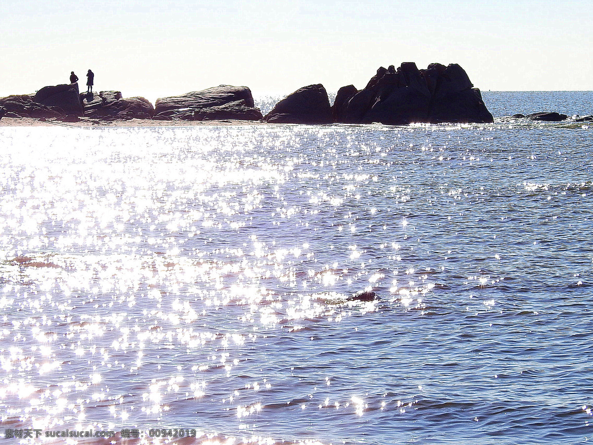 老虎 石 公园 银光 闪烁 旅游景观 大海 北戴河 老虎石公园 自然景观 山水风景