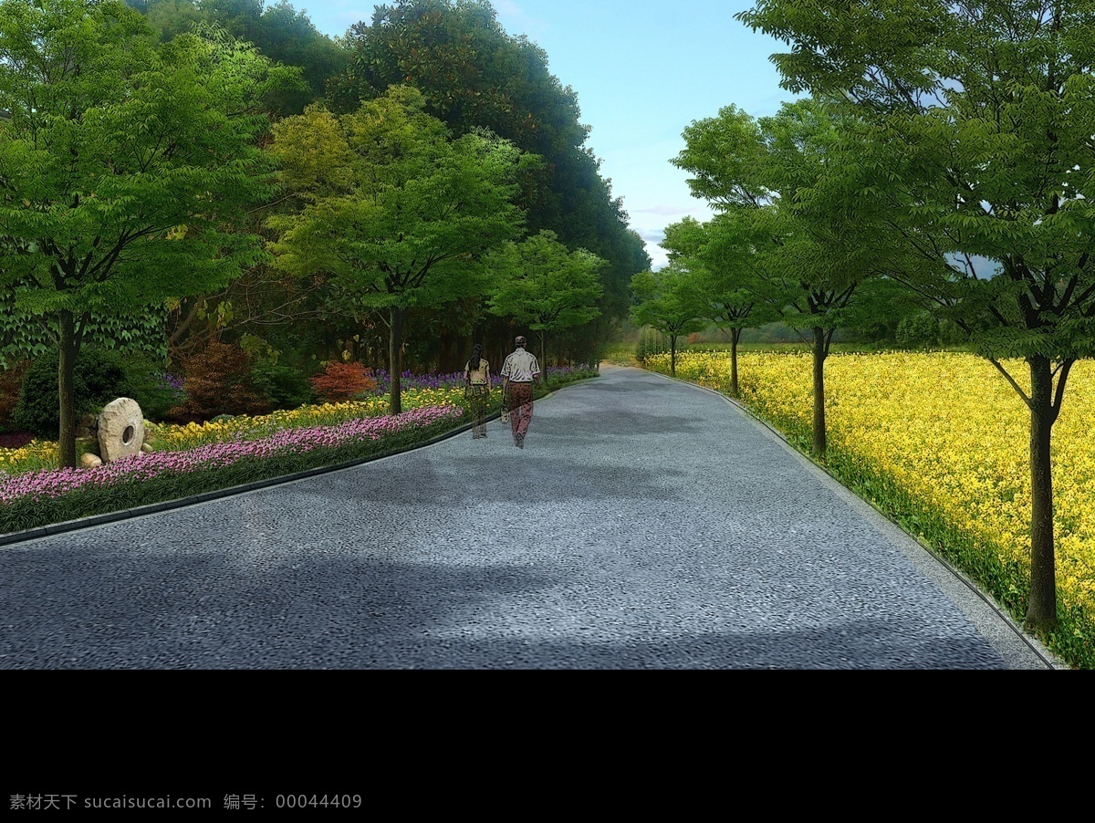 新 农村 规划 效果图 照片改造 景观提升 道路改造 psd分图层 环境设计
