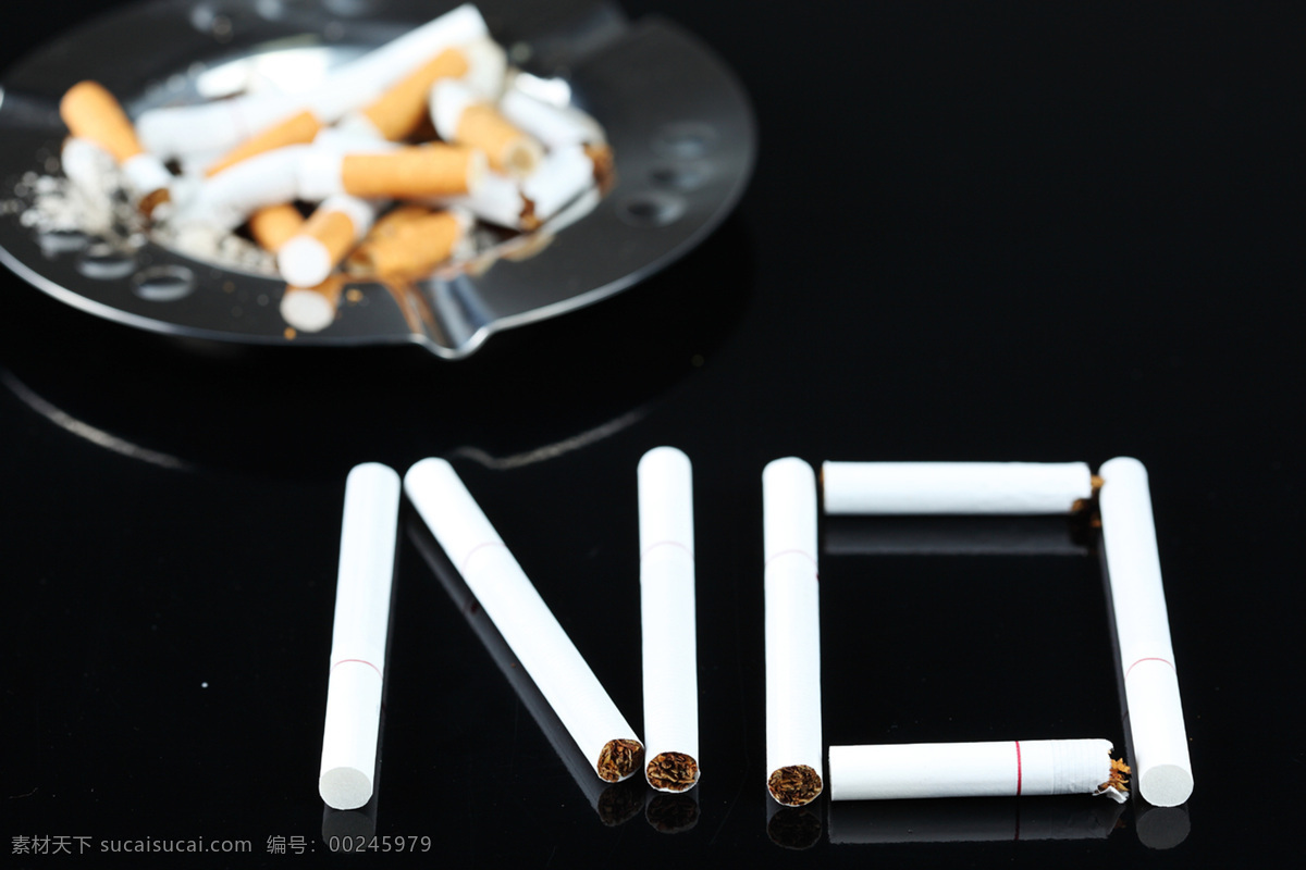 香烟 烟灰缸 烟灰 烟蒂 烟头 烟草 禁烟广告 危害健康 有害健康 日常用品 生活素材 生活百科
