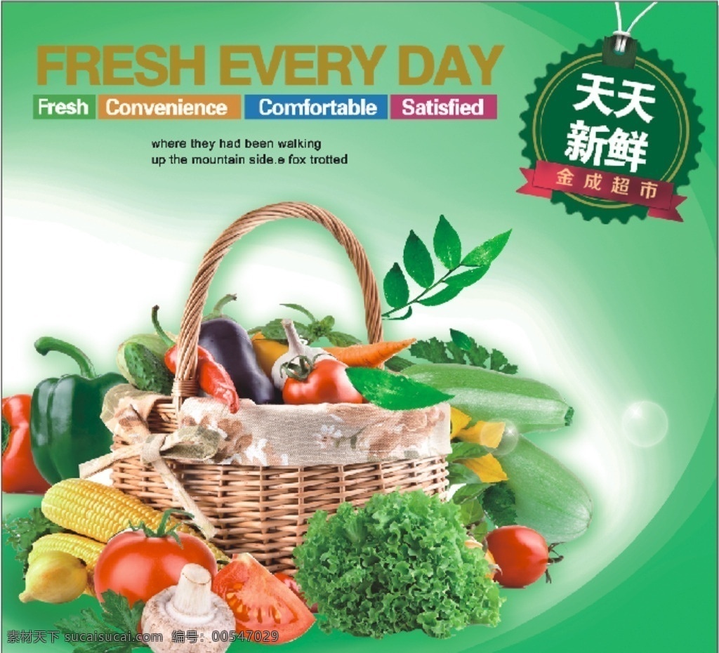 蔬菜 水果 绿色果蔬 超市 生鲜区 绿色