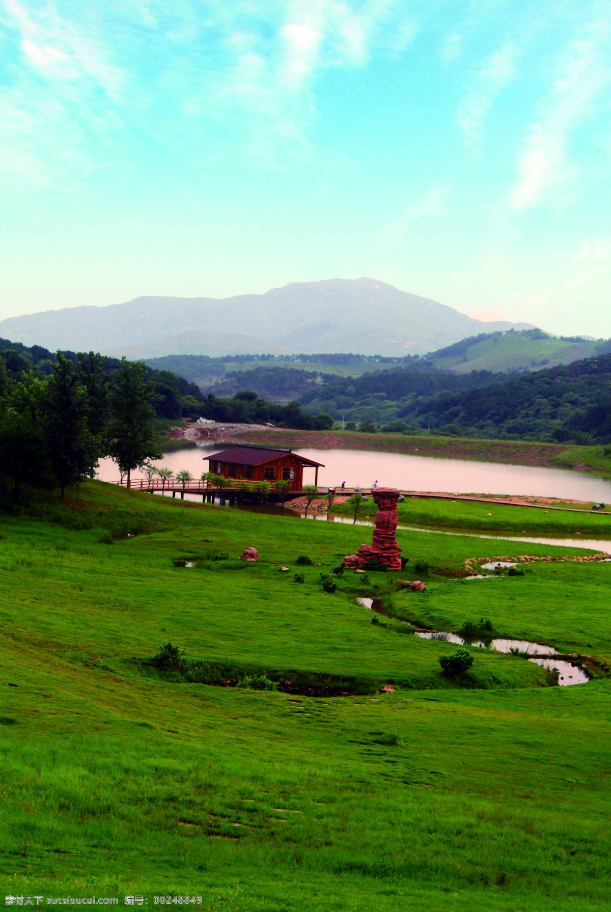 草原风景 茶楼 草原 山水风景 黄昏风景 草地 自然景观 风景 风光 旅行 自然 河北 坝上 大草原 绿地 蓝天 摄影作品 摄影景色 旅游摄影 自然风景