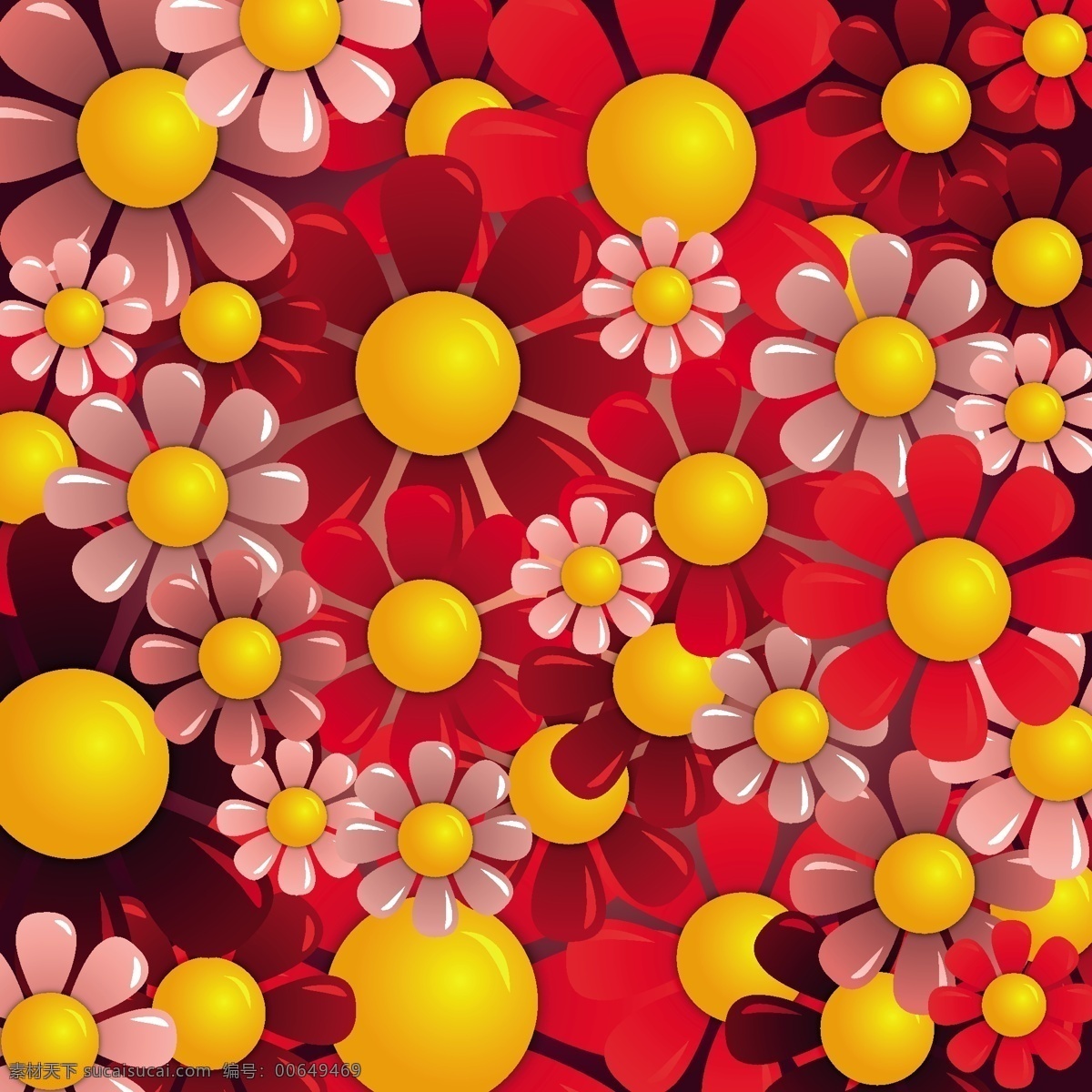 精美 花朵 背景 矢量 底纹 矢量图 其他矢量图
