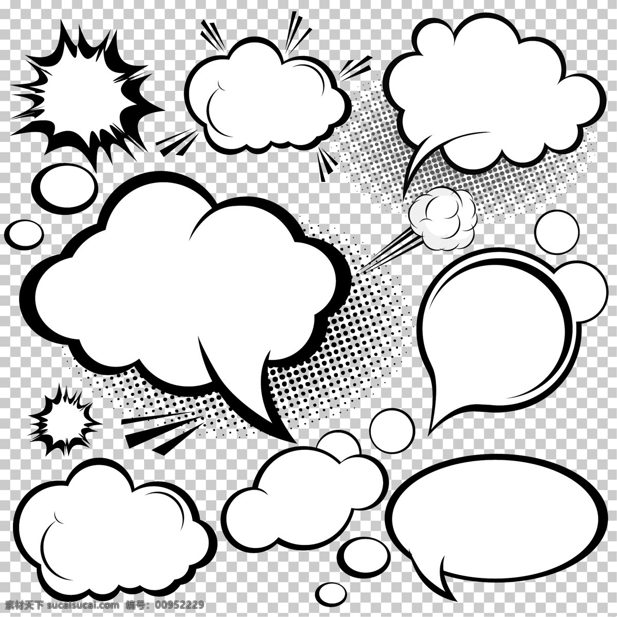 cartoonstyle 蘑菇 云层 矢量 爆炸 矿山 漫画 图形 云 飞格 蘑菇云 矢量图 日常生活
