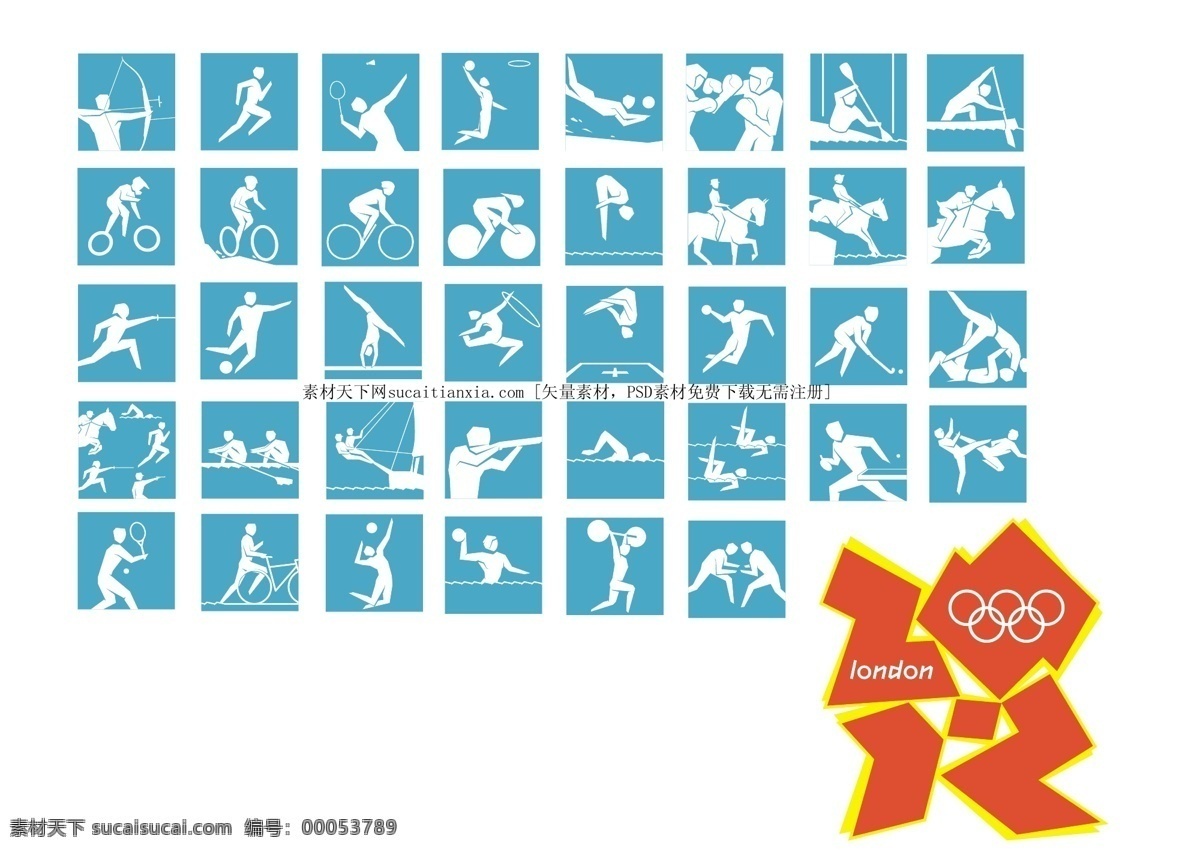 伦敦 奥运会 运动 项目 图标 矢量图 伦敦奥运会 体育标志 2012 年 动项目图标 其他矢量图