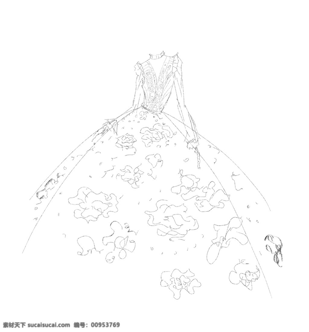 婚纱礼服图片 婚纱 礼服 创意 手绘
