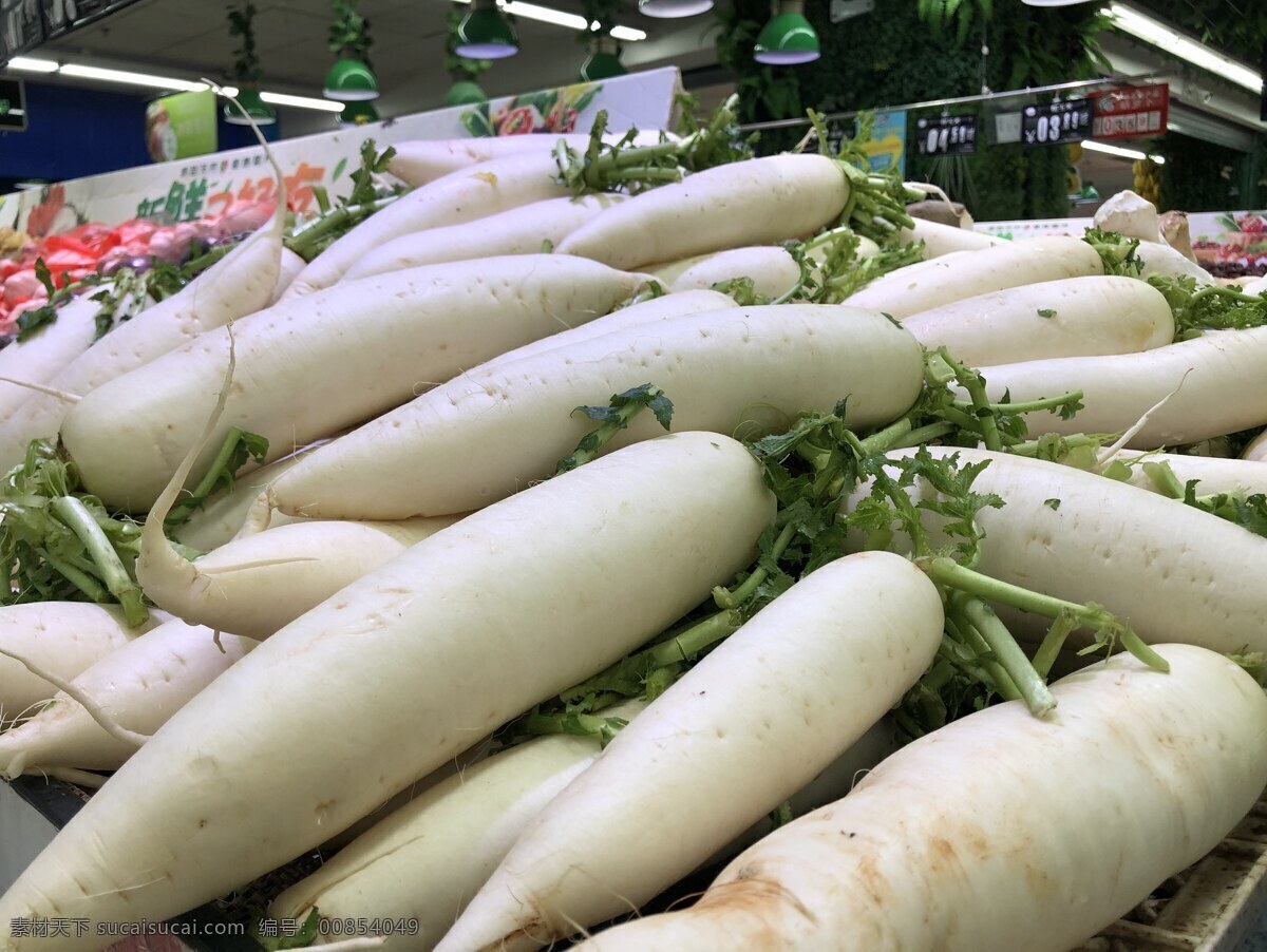 白萝卜图片 萝卜 白萝卜 一堆白萝卜 蔬菜 超市 堆头 生鲜 超市素材 餐饮美食 食物原料