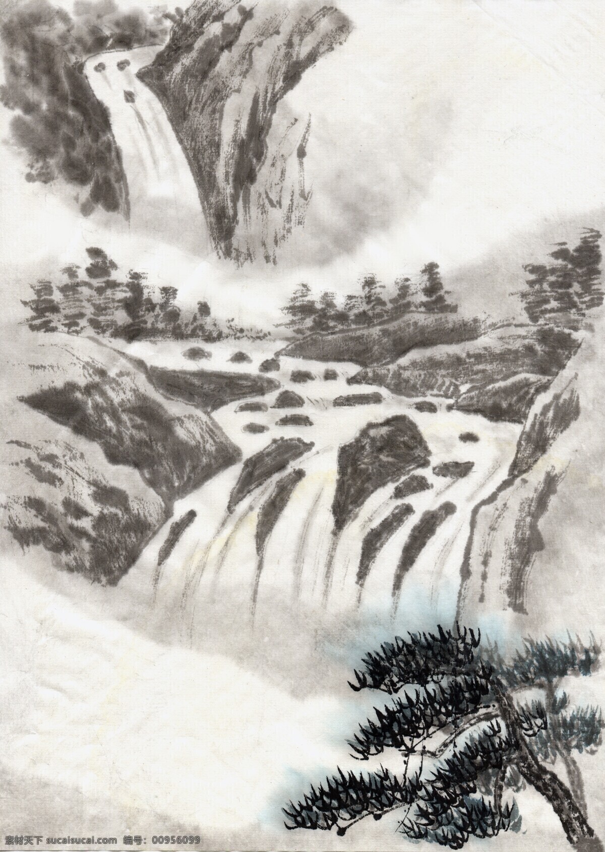 水墨 山水画 风景画 水墨画 文化艺术