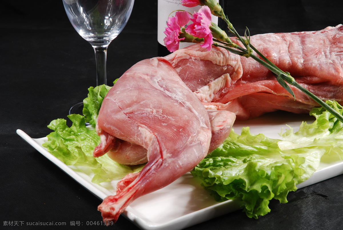 兔肉 带骨兔肉 鲜兔肉 嫩兔肉 火锅兔肉 背景 餐饮美食 传统美食