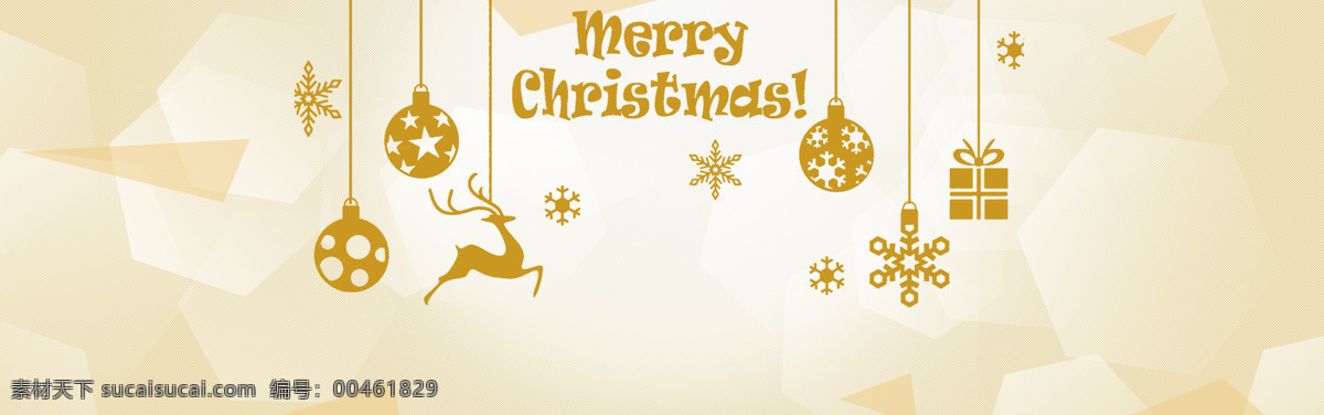 麋鹿 铃铛 圣诞 背景 banner 金色 圣诞节 手绘