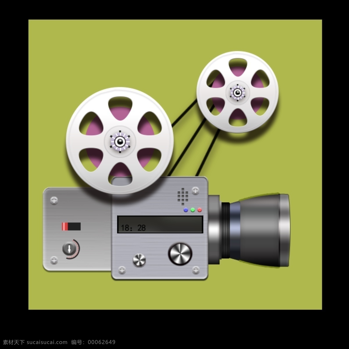 电影放映机 psd分层 电影胶片 电影院素材 放映机 胶卷 摄像机 影院素材 电影拷贝 原创设计 原创3d模型
