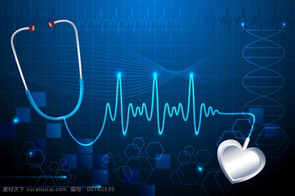 蓝色 心跳 背景 图 广告背景 背景素材 广告 蓝色背景 心电图 心脏 医疗 医院 健康 疾病 医学 技术 白色