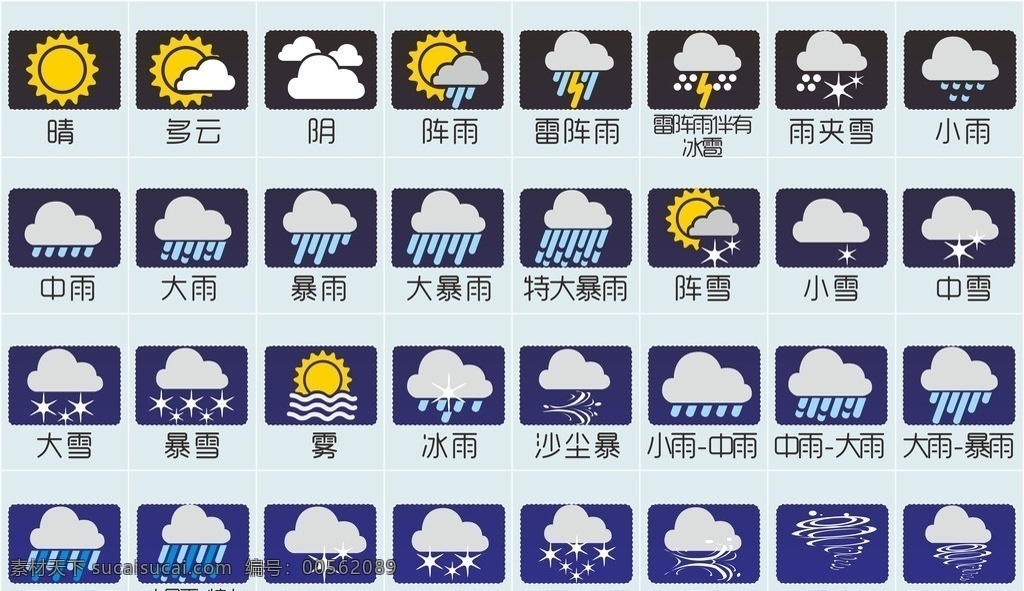 天气 图标 矢量 图案 背景 色彩 线条 矢量素材 其他矢量 小图标 标识标志图标