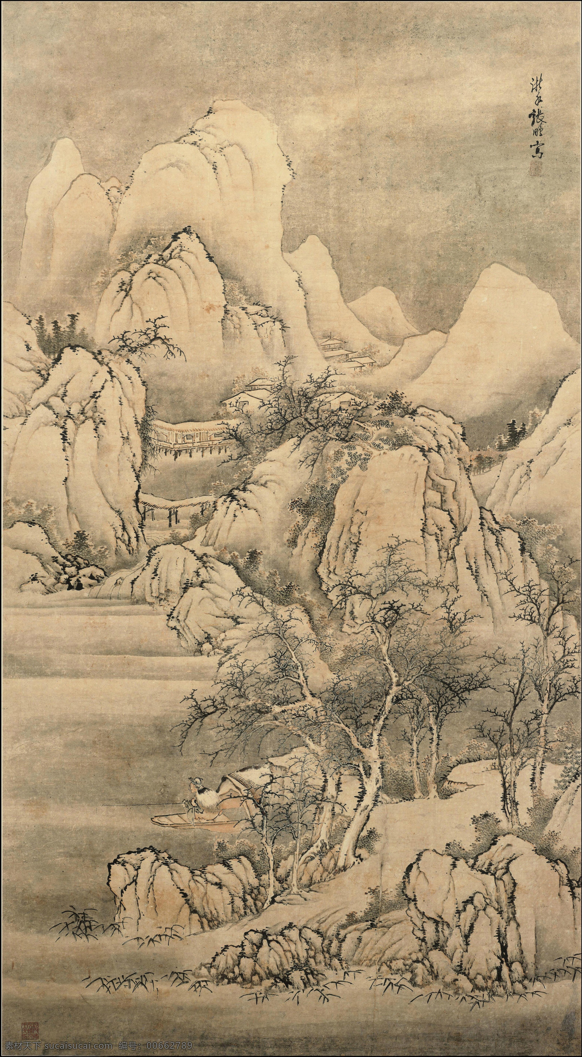 雪景图 佚名 宋代 国画 古代 文化艺术 绘画书法