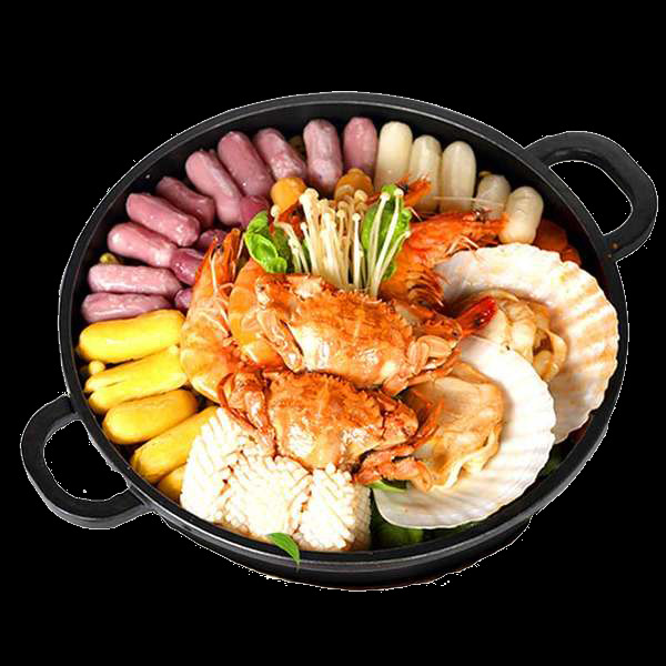 韩式 风味 泡菜 火锅 产品 实物 产品实物 海鲜 韩式火锅 年糕