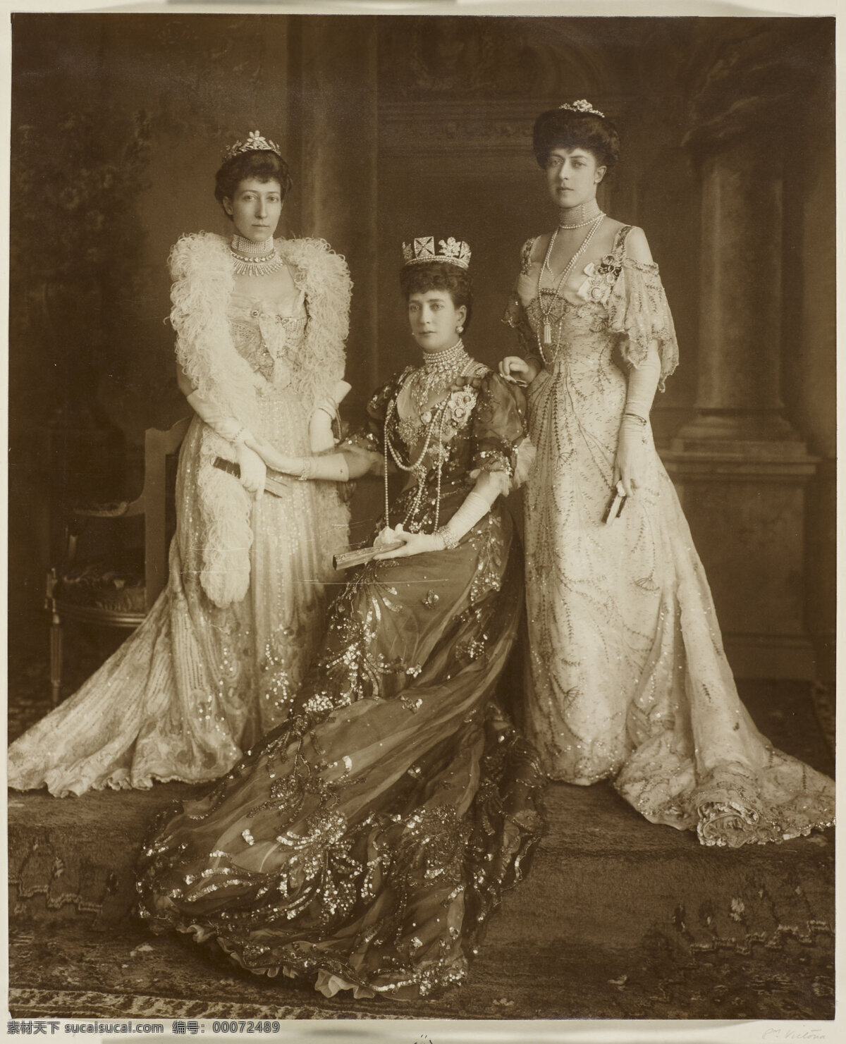 英国王室照片 法芙公爵夫人 路易丝 亚历山德拉 王后 维多利亚公主 老照片 文化艺术 绘画书法