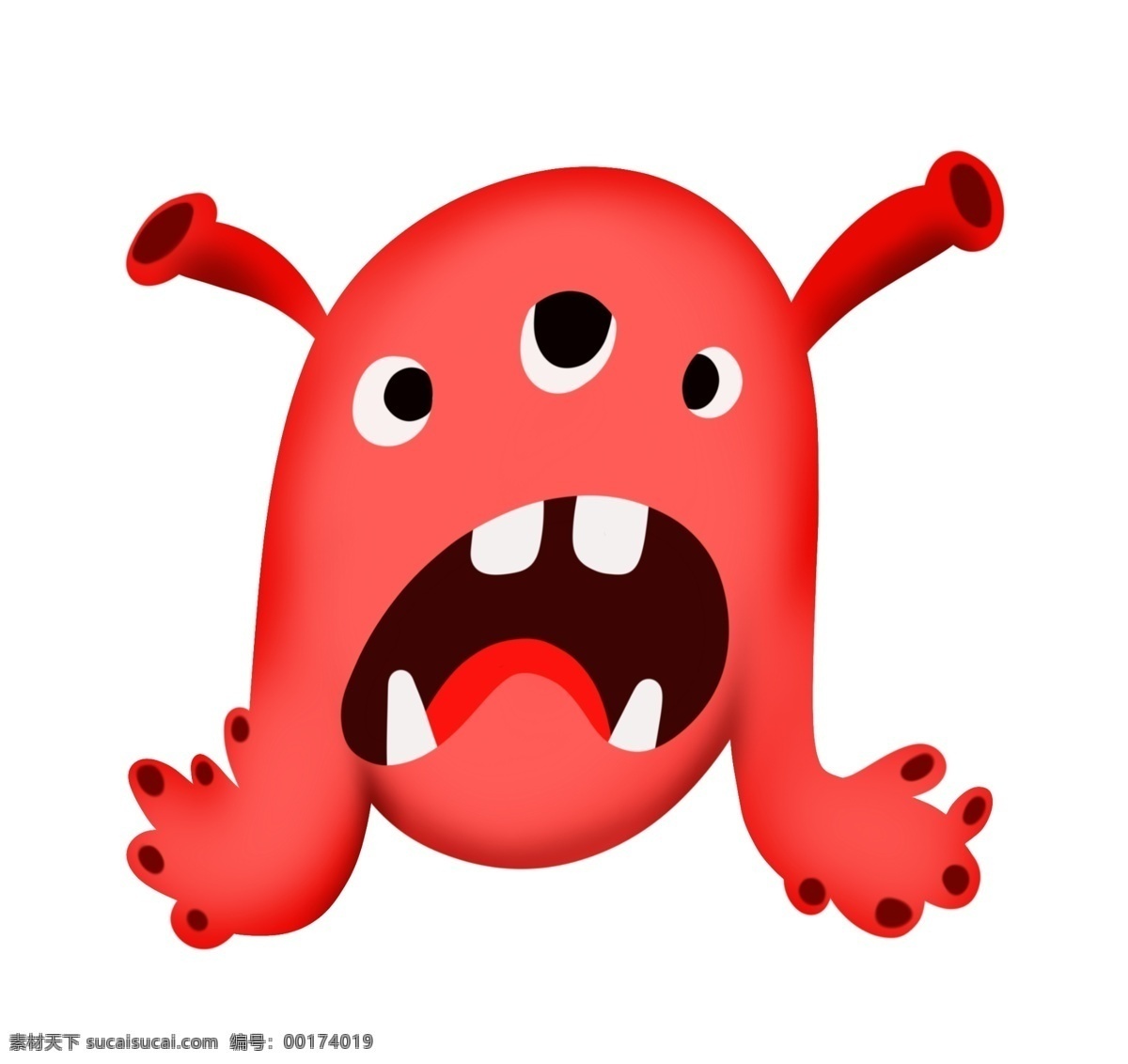 卡通 红色 细菌 插画 红色细菌 卡通病毒 可爱的细菌 微生物 健康 医学 科学 血清 葡萄球菌 链球菌