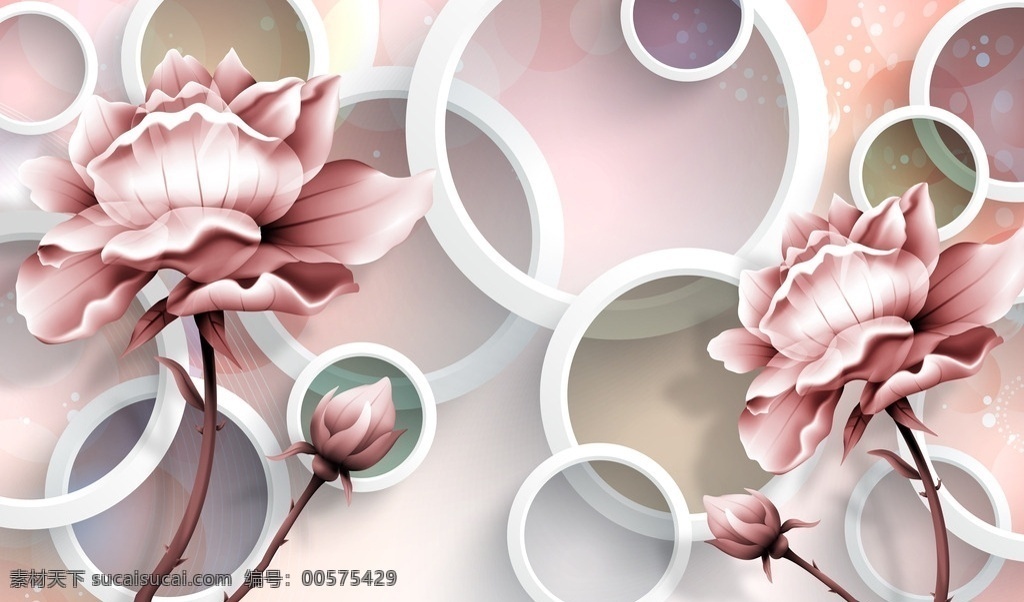 3d 立体 影视 墙 3d影视墙 3d素材 3d沙发背景 花立体素材 影视沙发墙