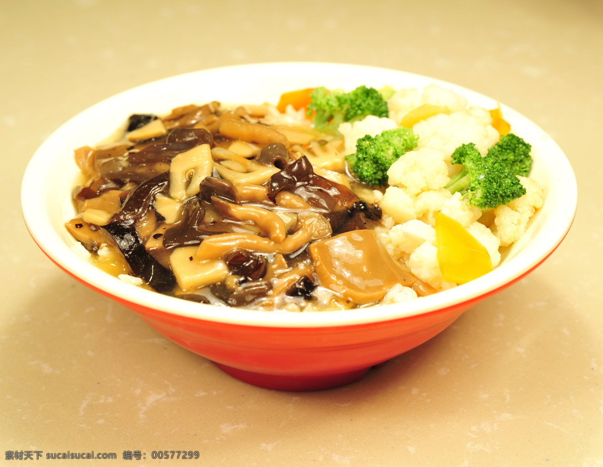 什锦蘑菇饭 蘑菇 美味 西兰花 菜花 米饭 传统美食 餐饮美食
