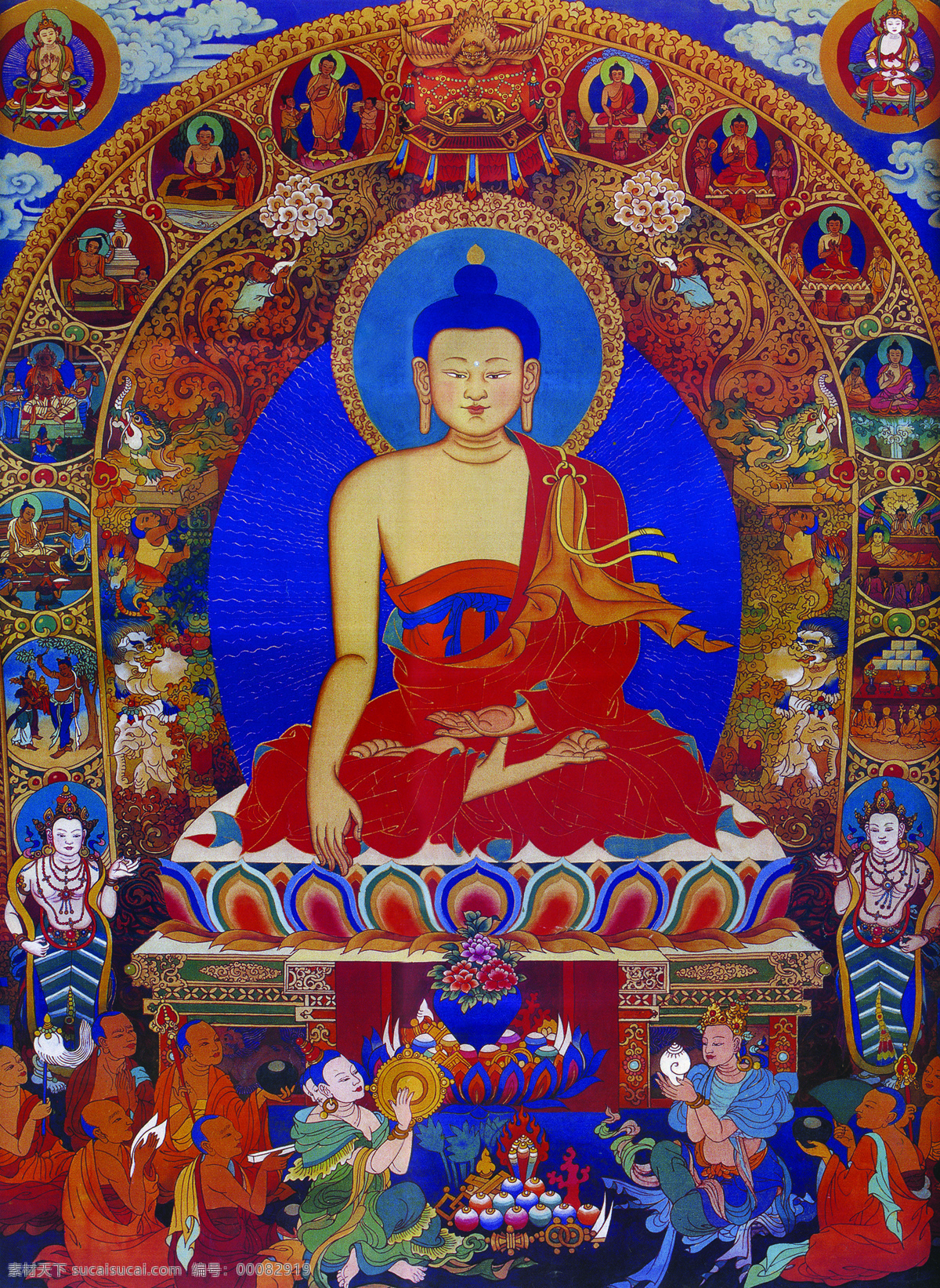 藏传佛教 佛 佛教 工艺 花纹 绘画 绘画书法 民族 唐卡 宗教 宗教信仰 菩萨 西藏 艺术 文化艺术 释迦牟尼