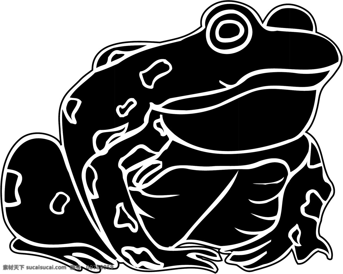 青蛙 两栖动物 矢量素材 格式 eps格式 设计素材 矢量动物 矢量图库 黑色