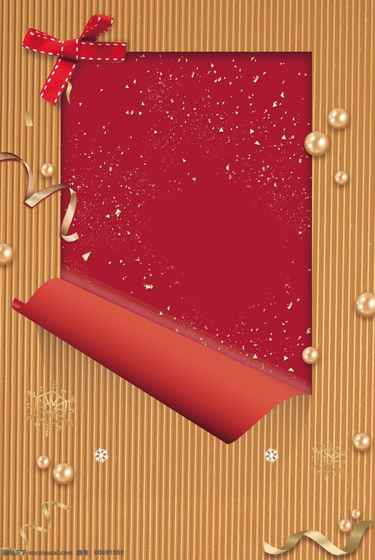 红色 快乐 平安夜 圣诞节 广告 背景 圣诞老人 冬季 边框 丝带 圣诞 圣诞礼物 糖果 铃铛 广告背景