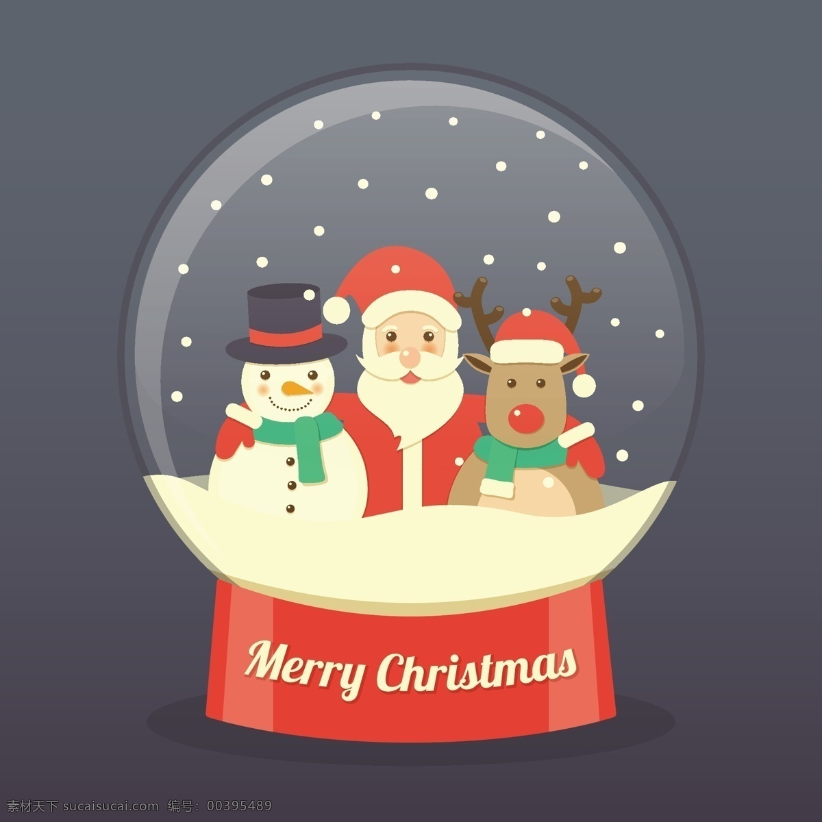 圣诞老人 只 驯鹿 一个 玻璃球 里 雪人 圣诞树 星 卡 家人 圣诞快乐 冬天 圣诞卡 圣诞 玻璃 雪花 装饰装修 球