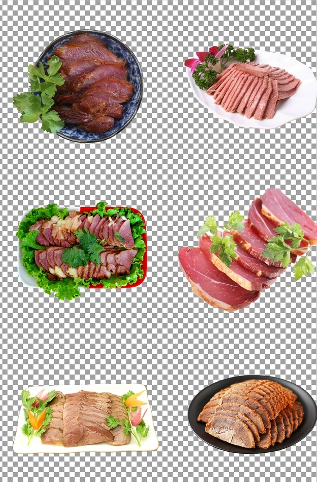 切好的肉片 肉片 美味 卤肉片 特色 美食 五香 酱牛肉 免抠 无背景 免抠图 抠图 元素 透明 通道 png免抠图 分层