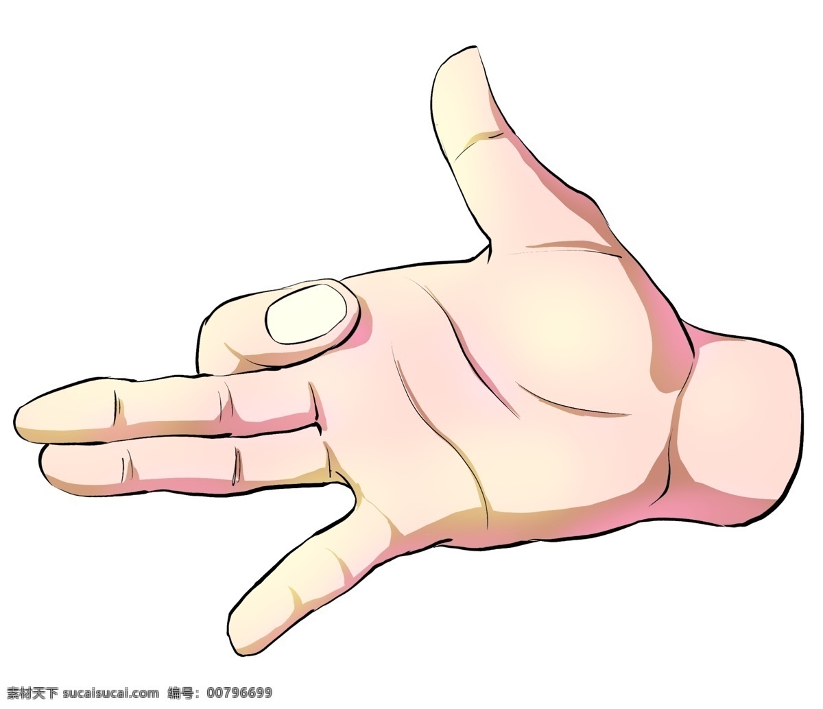 指 方向 手势 卡通 指方向 手部动作