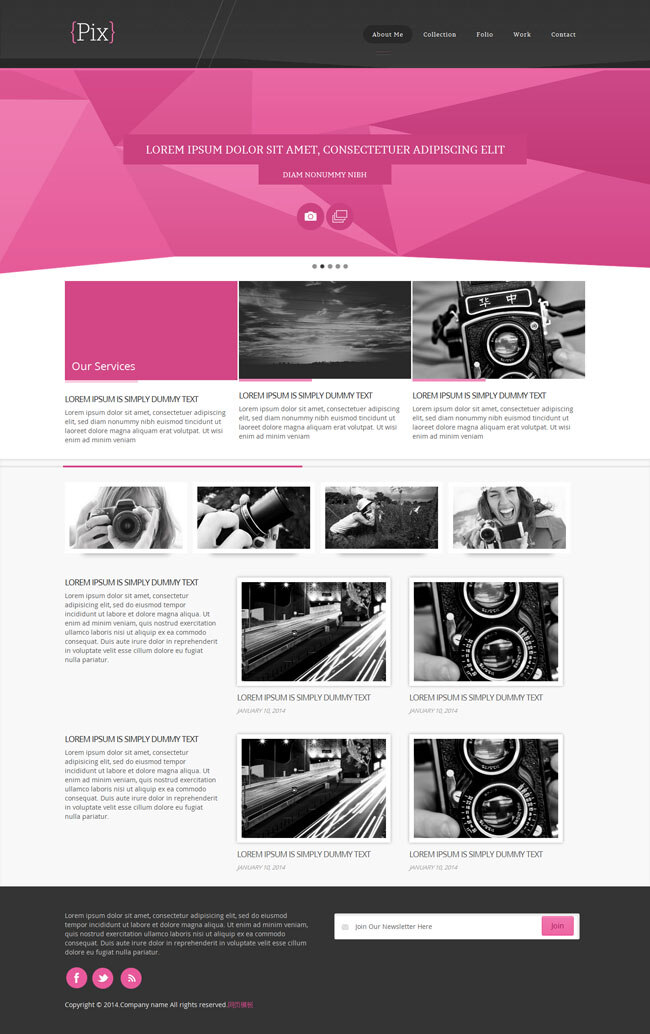 摄影师 作品展 html 模板 网站 拍摄 网页素材 网页模板