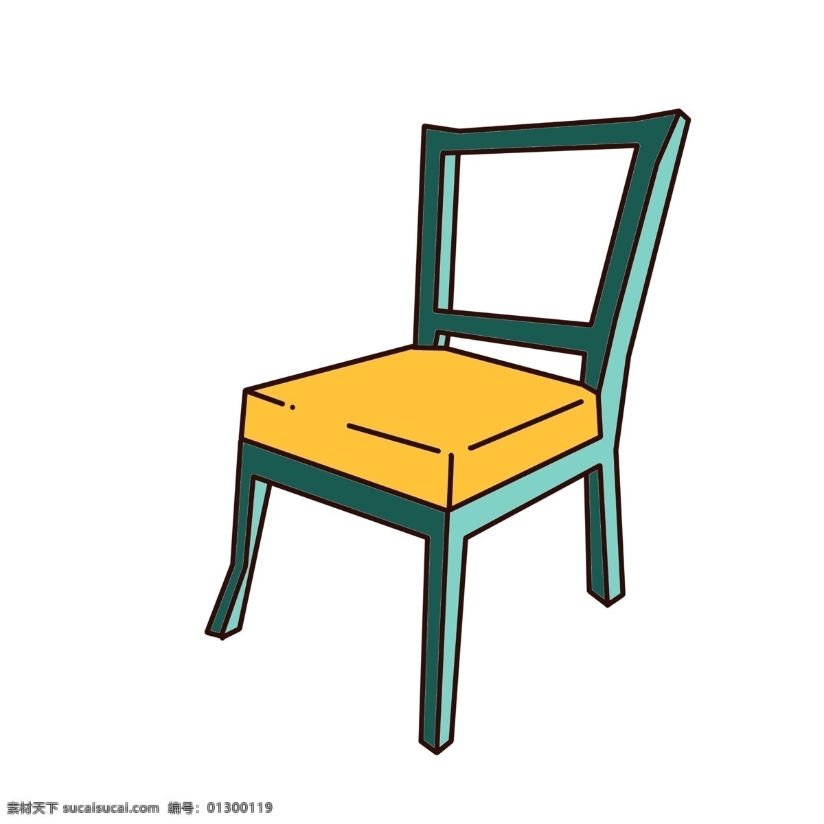 木质 椅子 装饰 插画 蓝色的椅子 木质椅子 漂亮的椅子 创意椅子 立体椅子 精美椅子 家具椅子