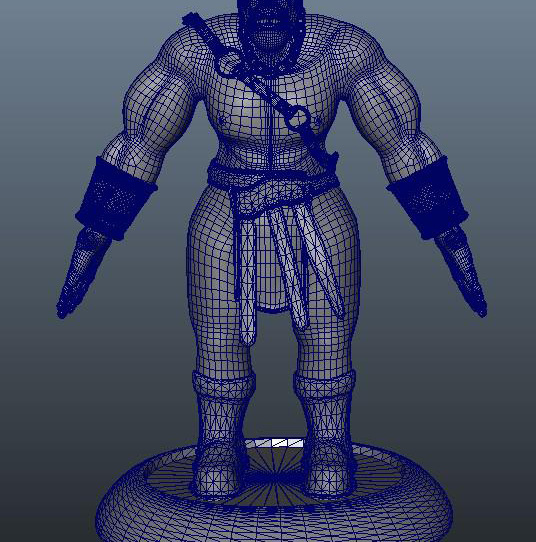 肌肉 战士 游戏 模型 男 模块 人物 构造 插画 胖子网游素材 3d模型素材 游戏cg模型