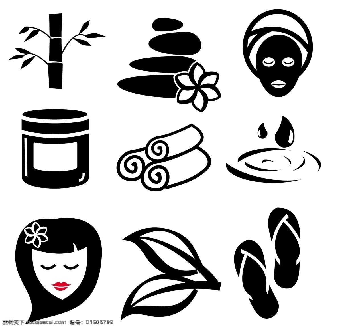 美容图标 spa 美容 图标 女人 少女 美女 化妆品 水疗 女性用品 logo 标识 标志 矢量 标志标识 标签 小图标 标识标志图标
