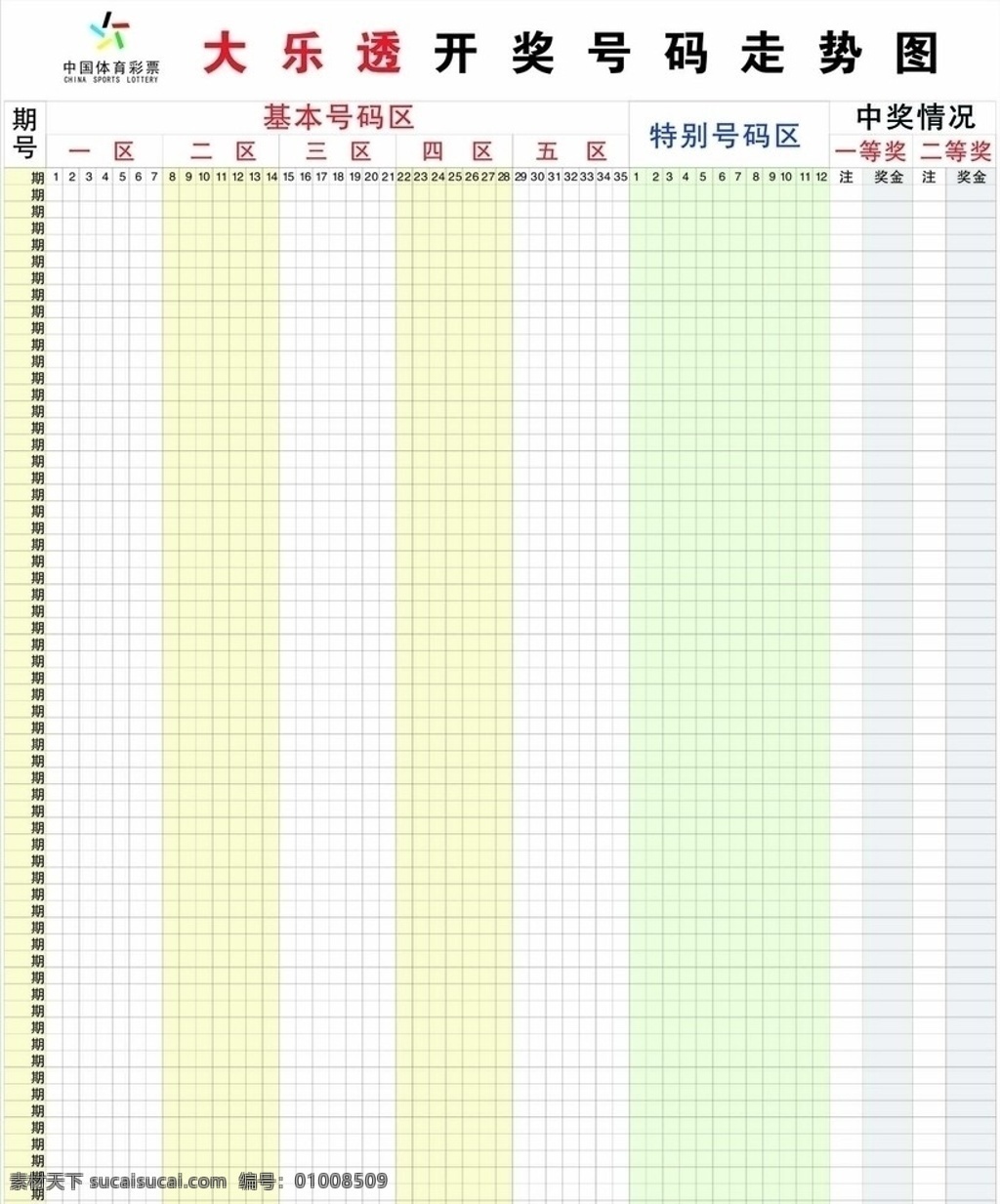 体彩 大乐 透 走势图 大乐透 分析图 彩票 选票 矢量 体育 矢量图 矢量素材 其他矢量