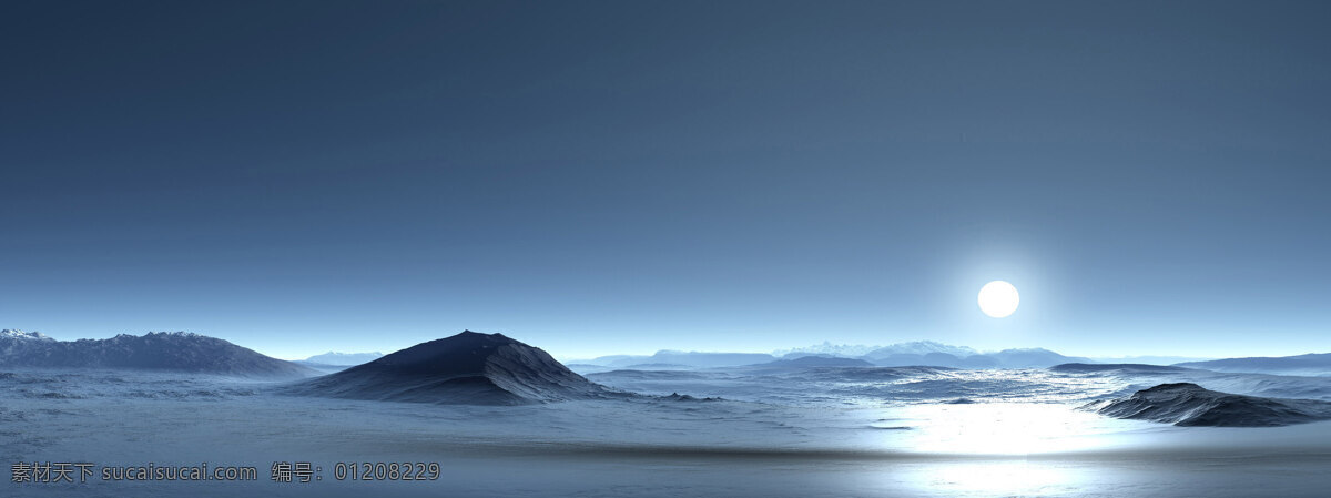 浪漫 夜晚 星空 背景 唯美 圆月 风景 淘宝 全屏 banner