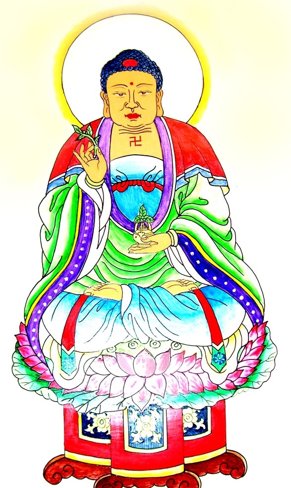 佛像 手绘 佛相 佛教 佛 信仰 画像 彩色佛像 绘画书法 文化艺术
