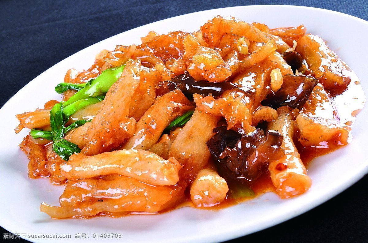 红烧 猪肉 蹄筋 红烧猪蹄筋 菜品 餐饮美食 传统美食