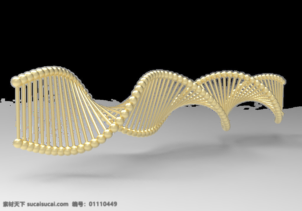 金色 dna 螺旋 结构 免 扣 螺旋结构 免扣 生物技术 生物科技 c4d