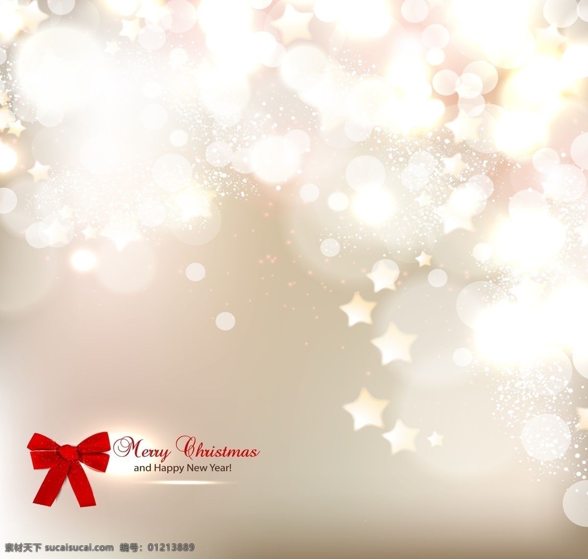 璀璨 背景 圣诞节 卡片 矢量 白色 璀璨背景 光晕 蝴蝶结 圣诞节卡片 星光 海报