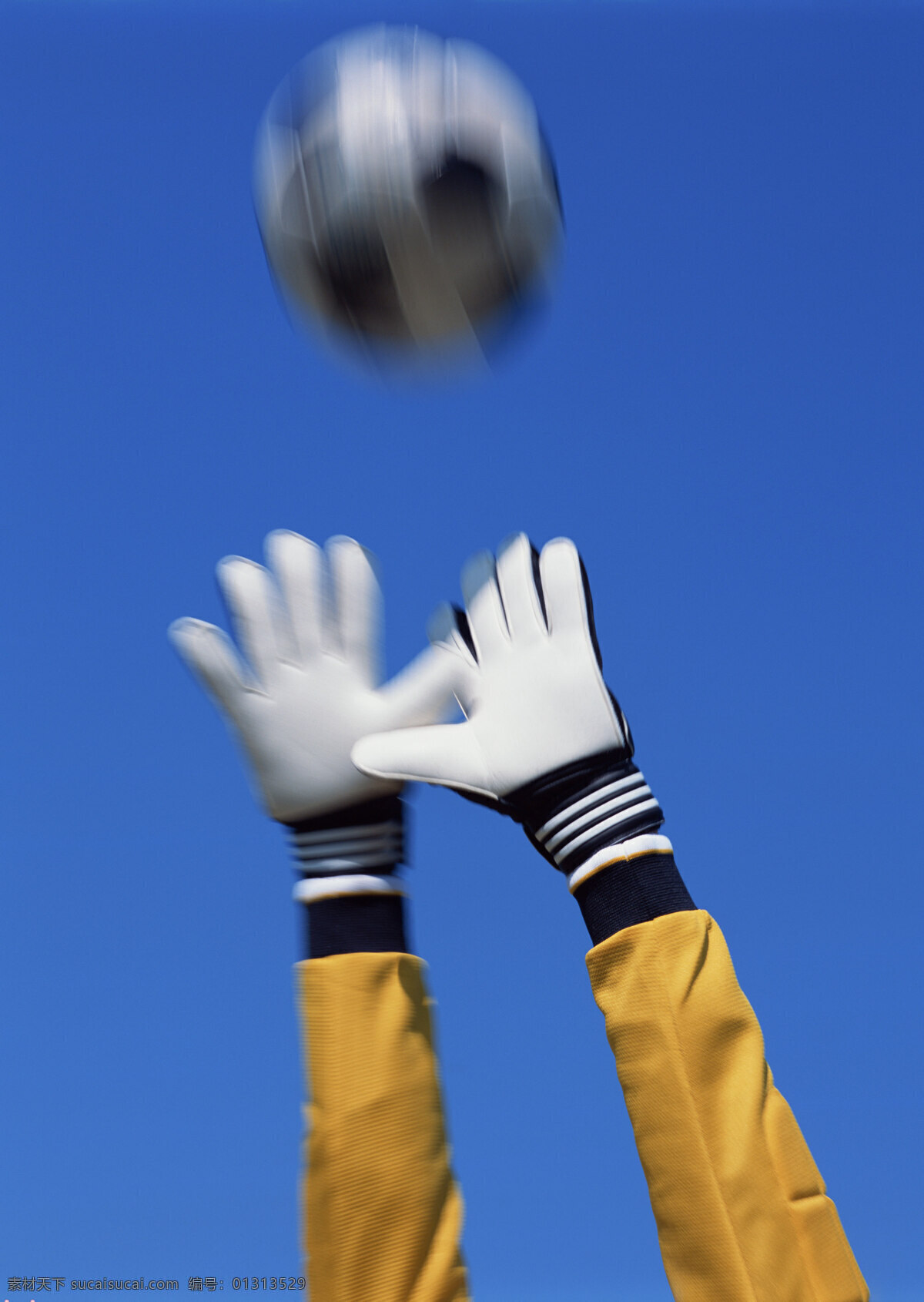 白色 黄色 生活百科 手套 体育用品 运动器材 足球 守门员 足球图片 守门员与足球