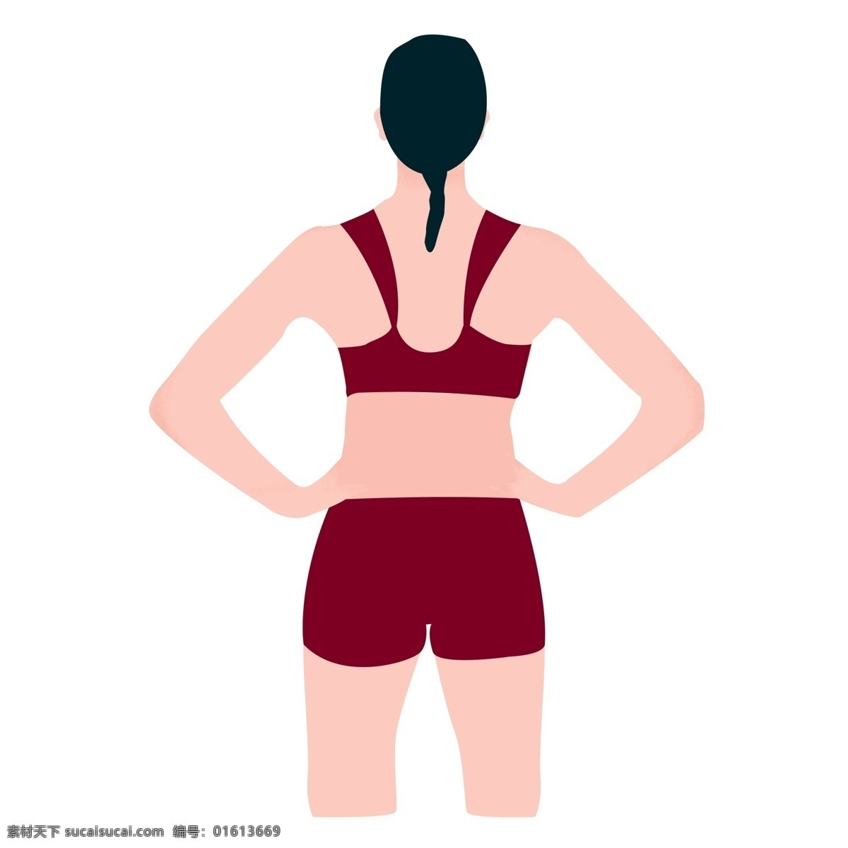 手绘 游泳 运动 女孩 免 抠 元素 游泳运动女孩 免扣素材 简约风 卡通元素 人物
