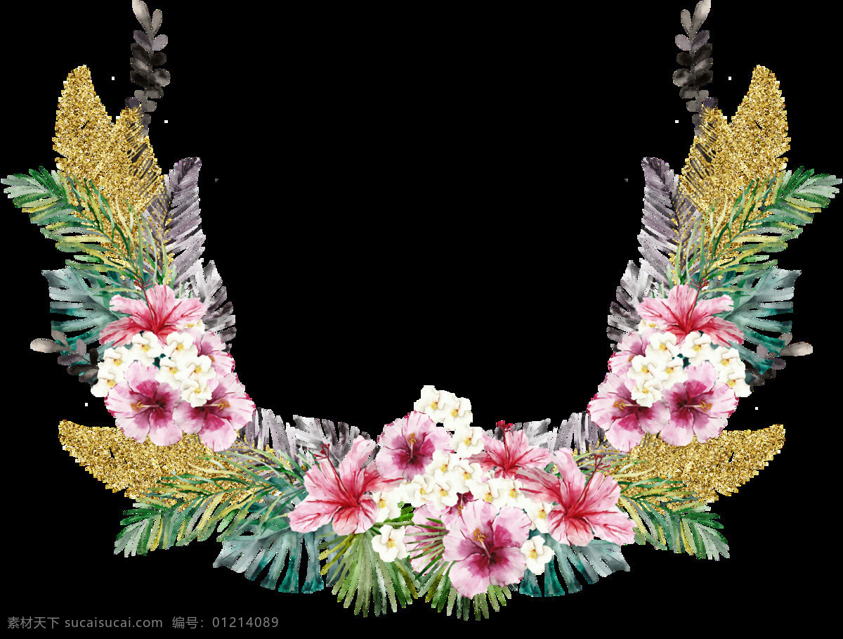婚礼 祝福 花卉 透明 卡通 抠图专用 装饰 设计素材