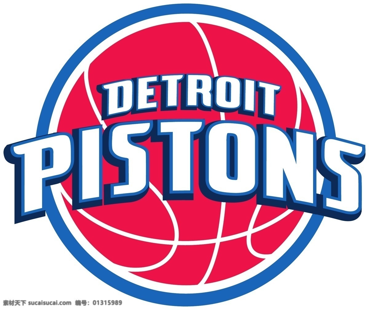 pistons 标志 篮球 模板 球队标志 设计稿 素材元素 源文件 detroit 底特律活塞队 矢量图